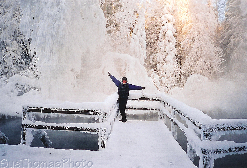 Liard Hot Springs in winter, near Alaska Highway