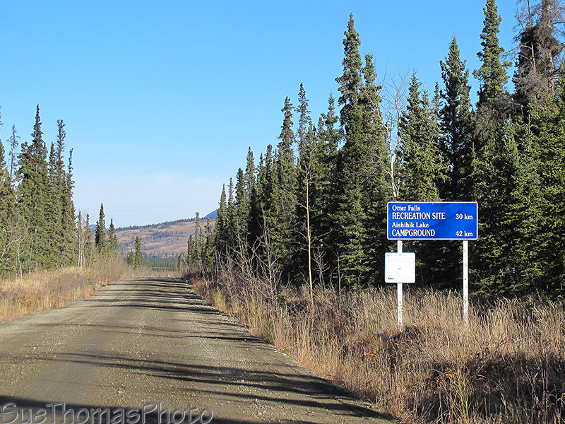sign along the Aishihik Road