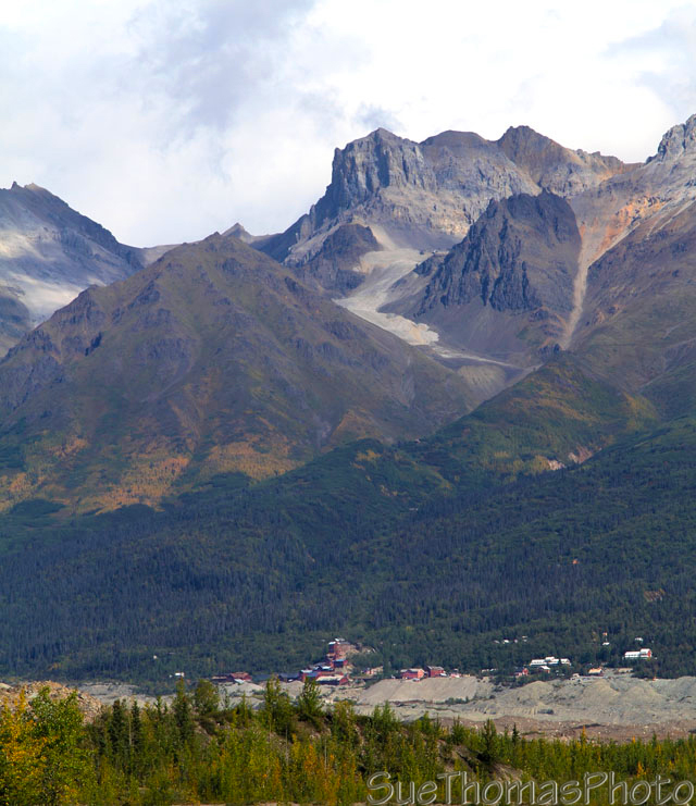 View of Kennicott Mine from McCarthy Road