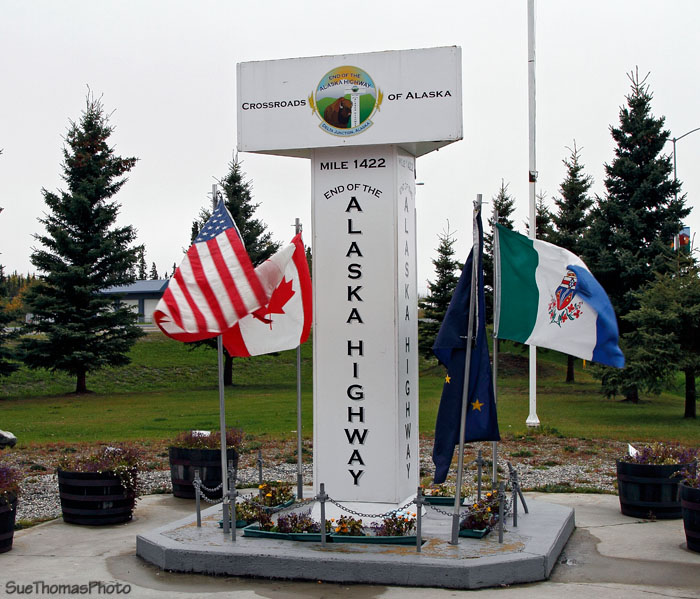 Official end of the Alaska Highway in Delta Junction, Alaska