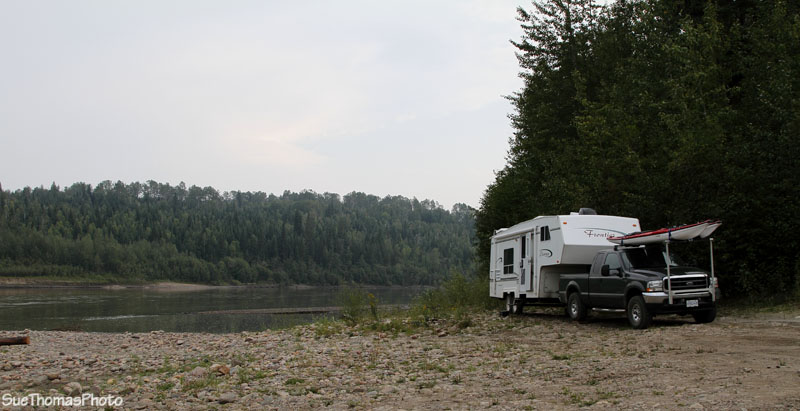 Camping at Fort Nelson River, BC
