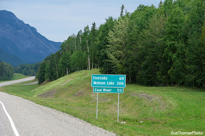 Watson Lake distance sign on the Alaska Highway