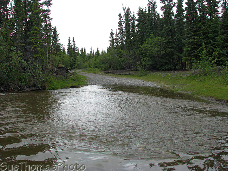 Creek crossing east side of Kluane Lake, Yukon