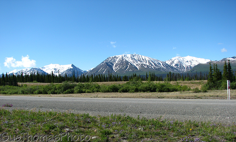 Kluane Lake viewpoint, looking west to Kluane Range, Yukon