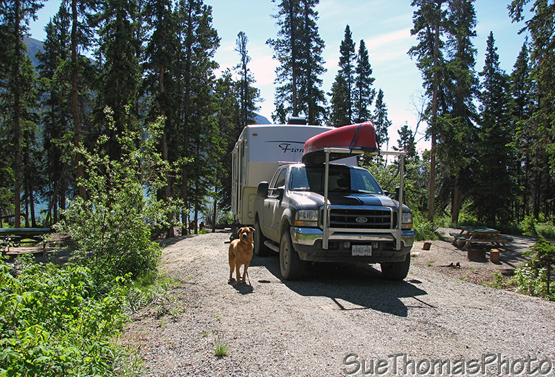 Campsite at Kusawa Lake, Yukon