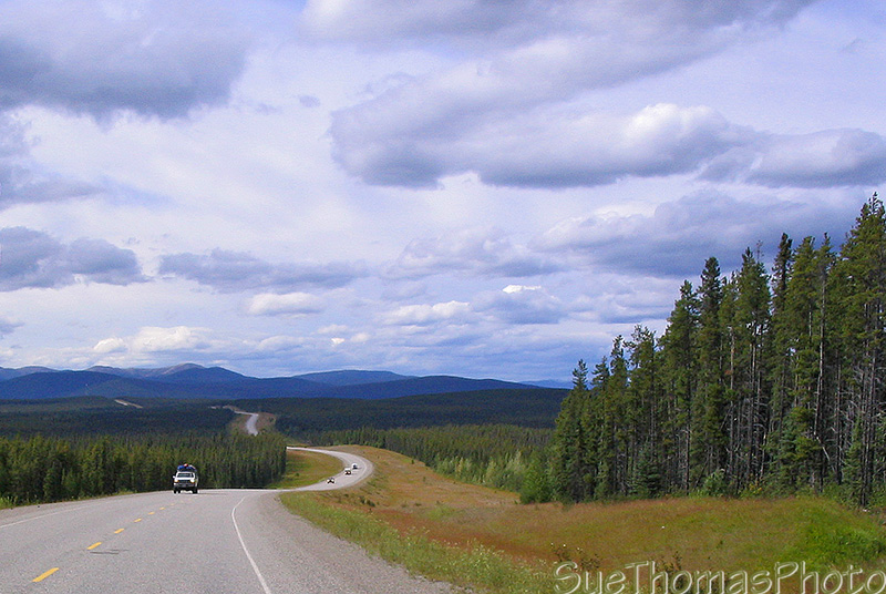 Northbound on the Alaska Highway north of Watson Lake