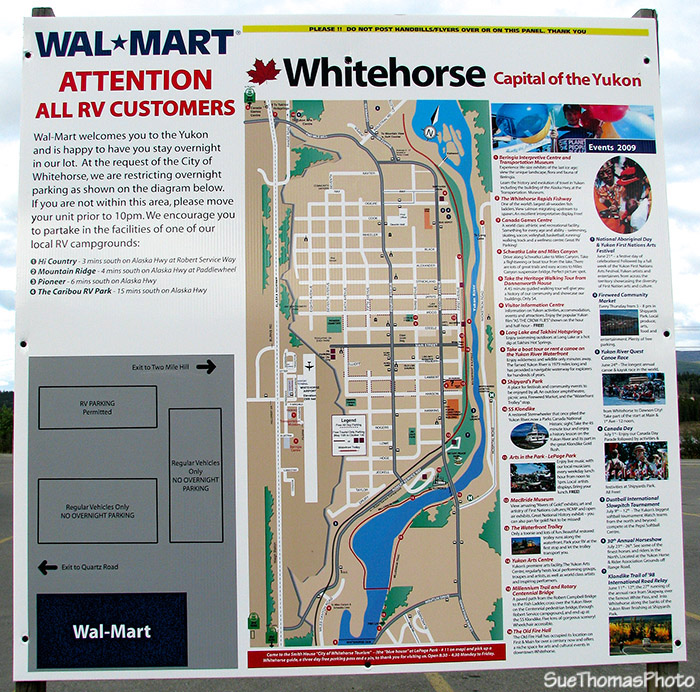 Walmart camping in Whitehorse, Yukon