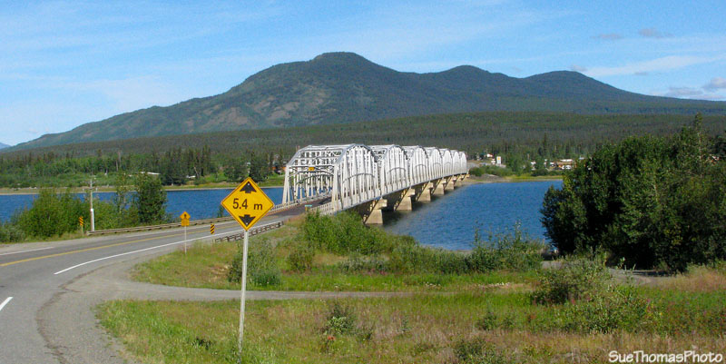 Teslin Bridge on the Alaska Highway, crossing the Nisutlin Bay Inlet