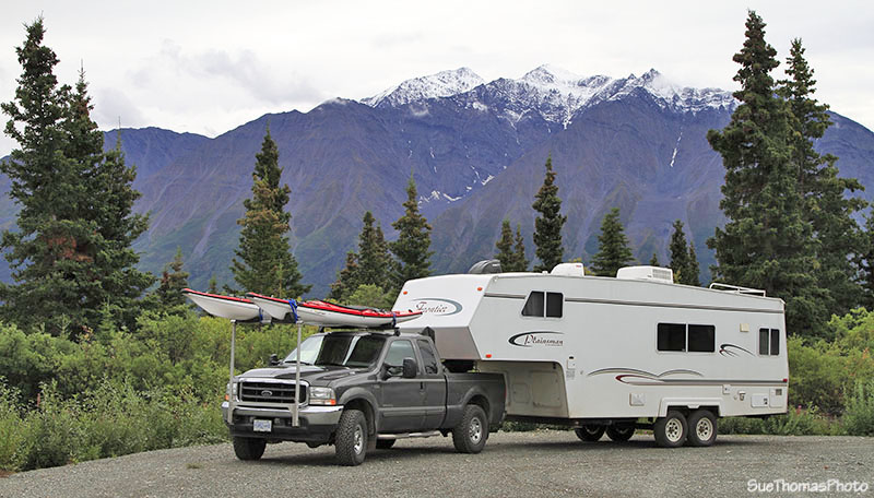 Alaska Highway near Haines Junction in Yukon