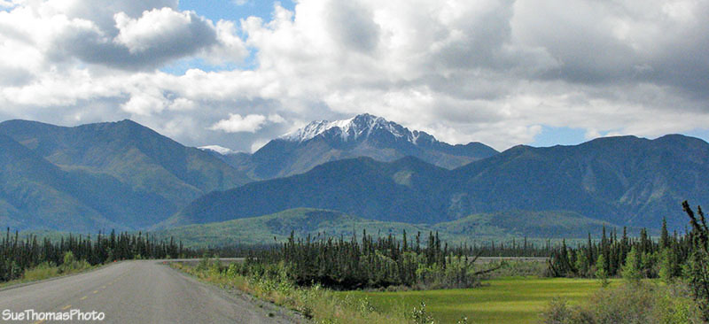 Approaching Koidern on the Alaska Highway northbound