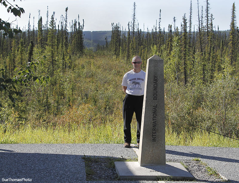 Yukon / Alaska border on the Alaska Highway