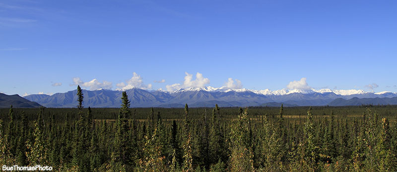 Wrangell Mountains viewed from the Alaska Highway