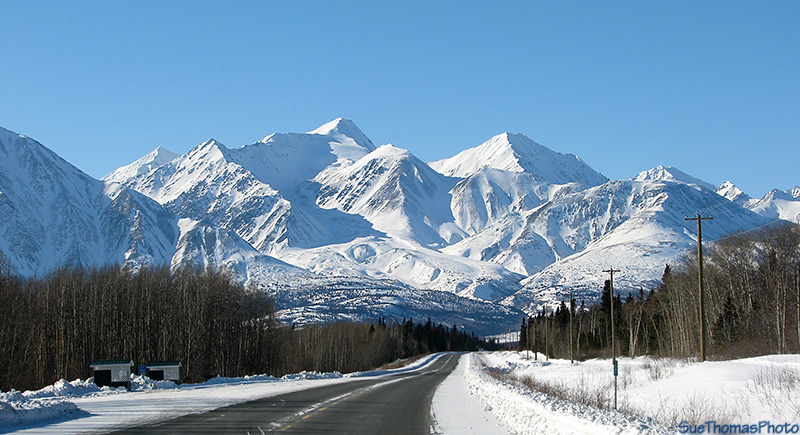 km 1584 Alaska Highway north of Haines Junction, Yukon