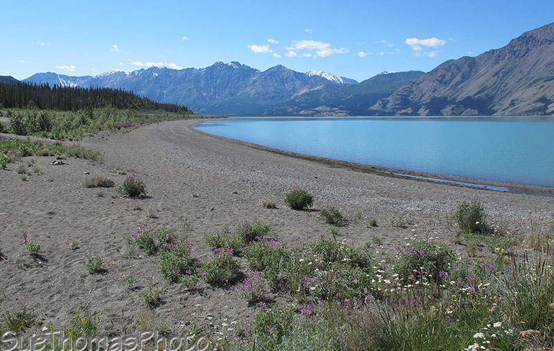 Kluane Lake and Kluane Ranges to the west