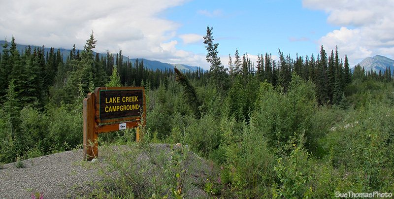 Lake Creek Yukon Gov't campground, Alaska Highway