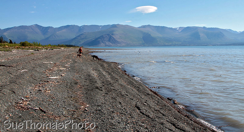 Hiking at Kluane Lake, Yukon