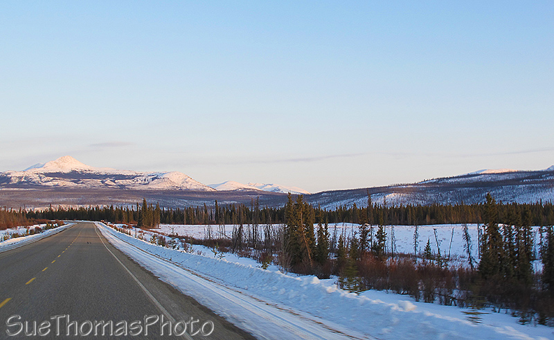 Alaska Highway in winter