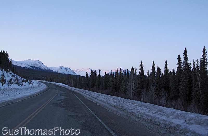 Alaska Highway in winter