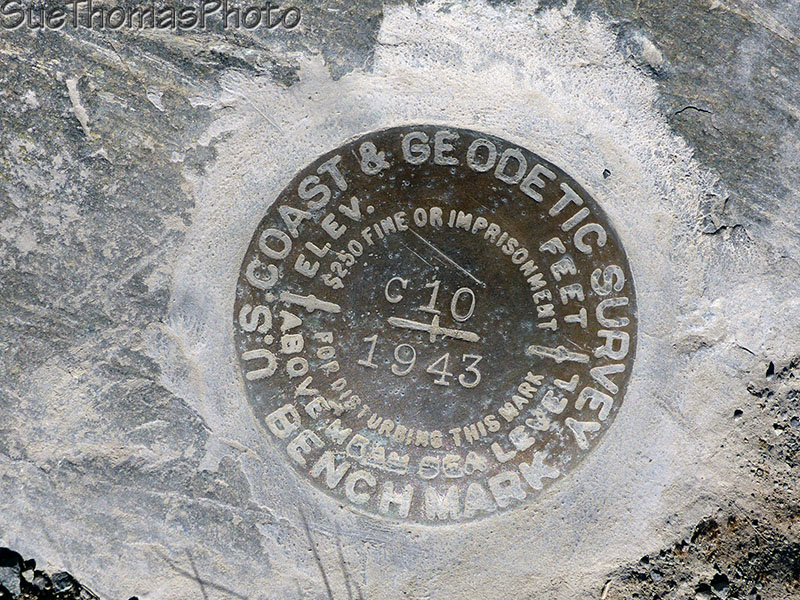 Survey marker for the Alaska Highway