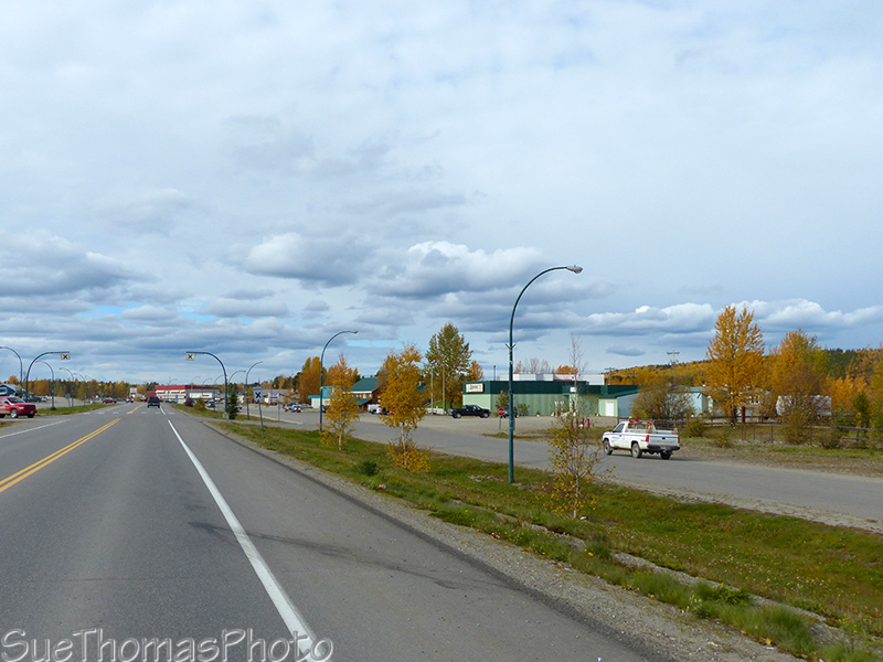 Driving through Watson Lake, Yukon