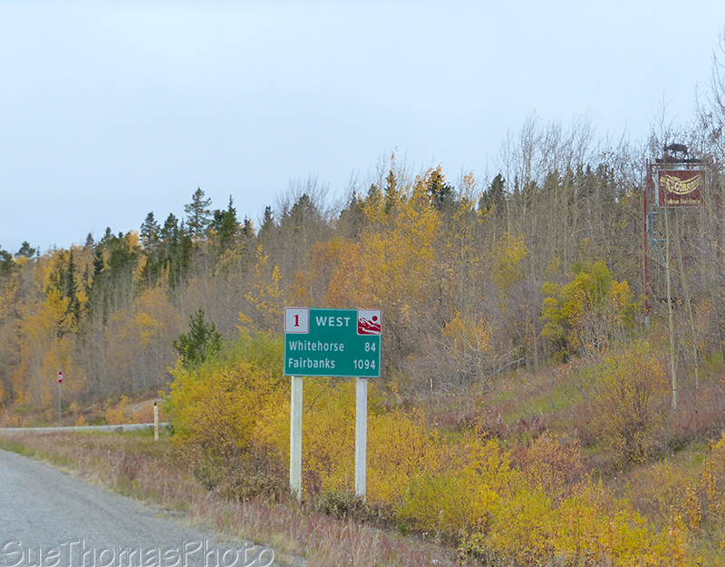Alaska Highway distance sign