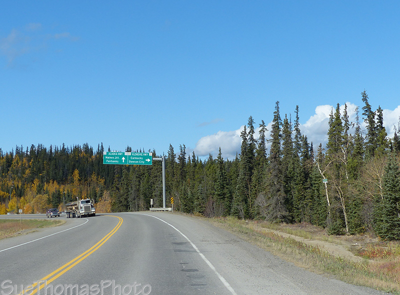 Alaska Highway and Klondike Highway junction