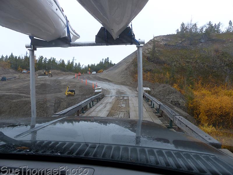 Atlin Road in the rain