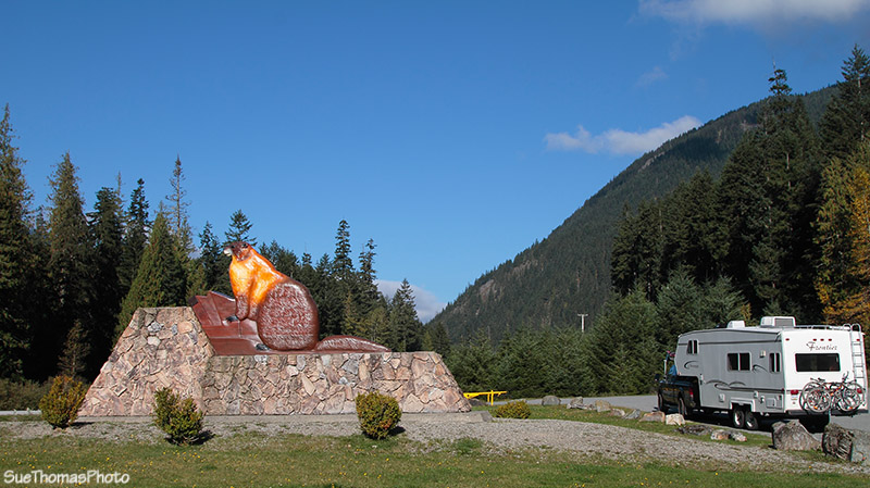 Sign at Manning Park entrance, B.C.