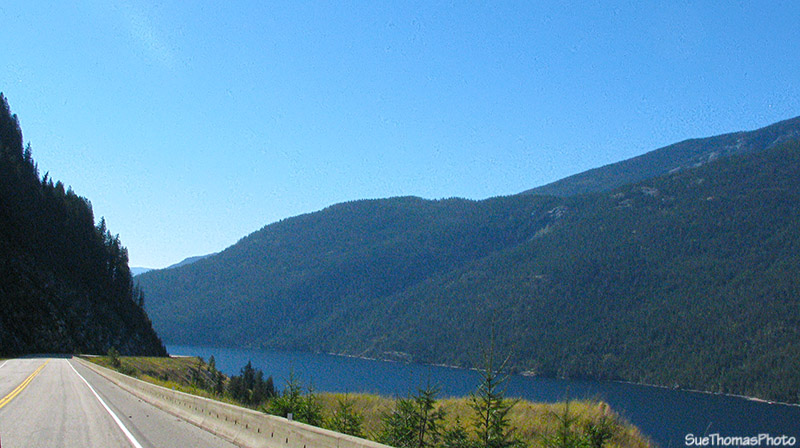 Southbound along Slocan Lake, BC