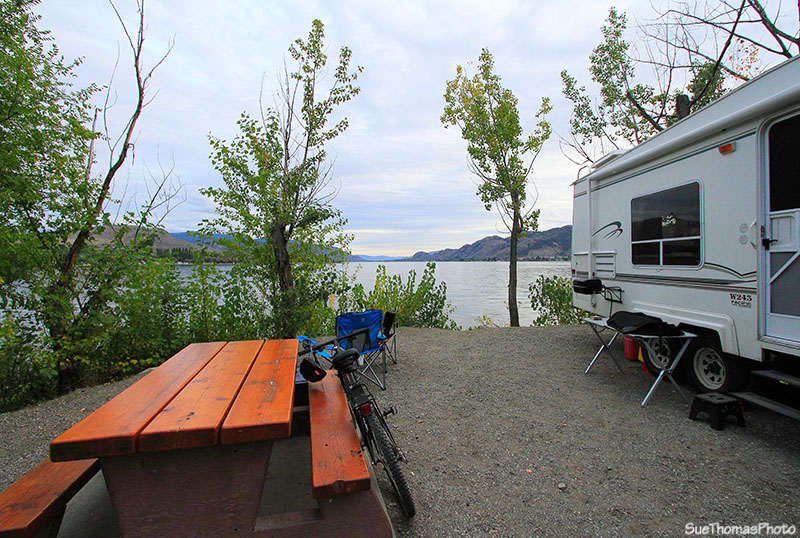 Campsite at Haynes Point Provincial Park in Osoyoos, B.C.