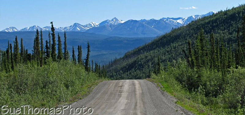 Anvil mine road near Faro