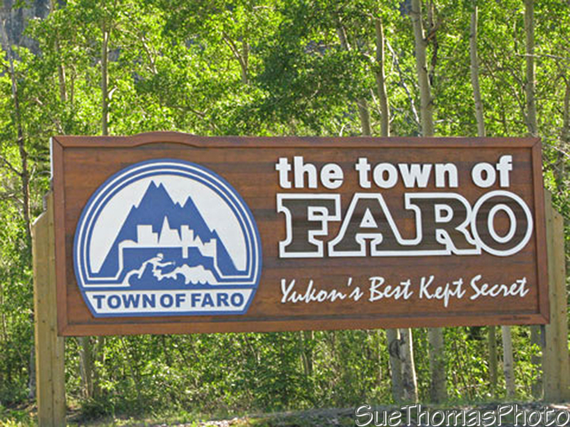 Town of Faro sign, Yukon