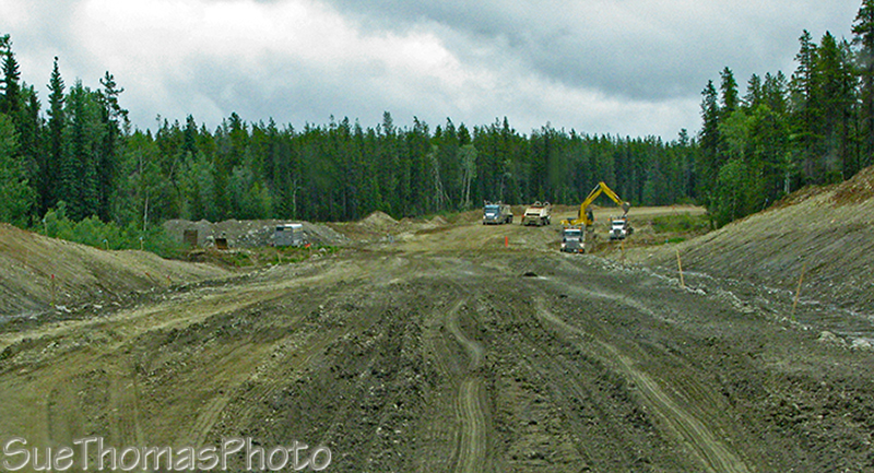 Campbell Highway under construction, July 2008