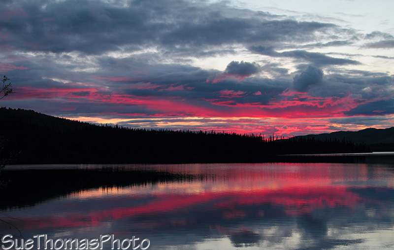 Sunset at Frenchman Lake, Yukon