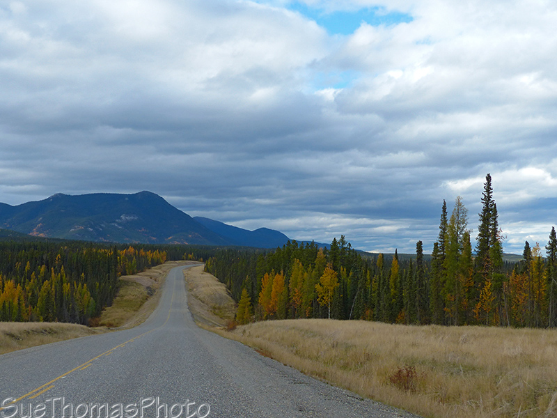 Mountains in the distance on the Campbell Highway