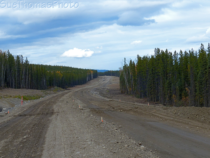 Campbell Highway construction zone