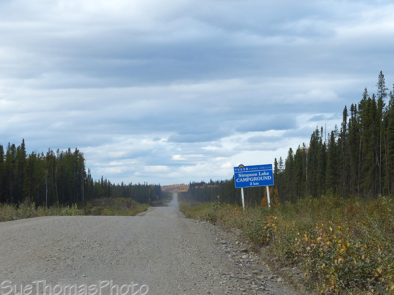 Simpson Lake campground sign