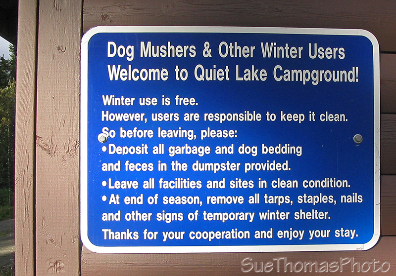 Sign at Quiet Lake, South Canol Road, Yukon