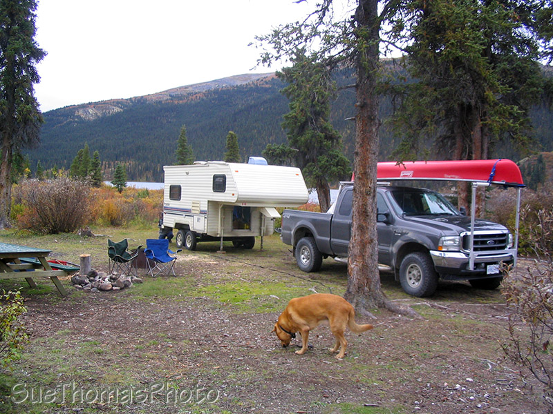 Lapie Lake campsite, South Canol Road, Yukon