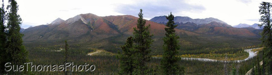 Lapie River & Valley near South Canol Road, Yukon