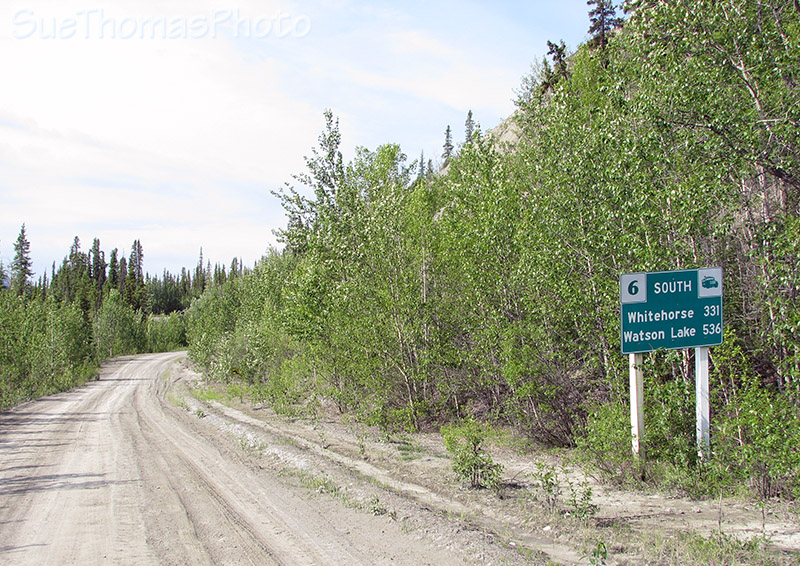 Sign on South Canol Road, Yukon
