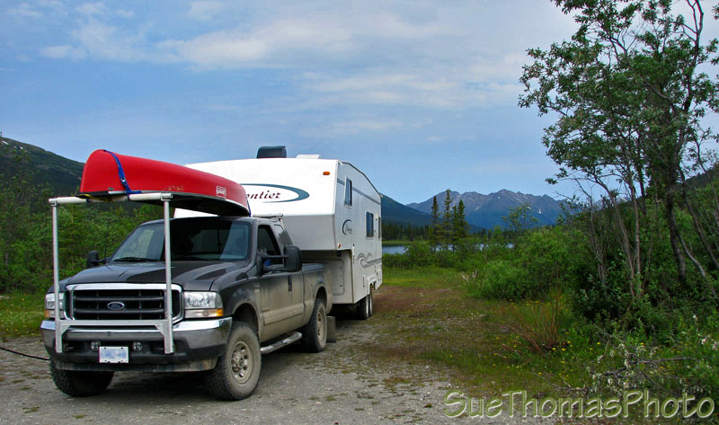 Campsite at Lapie Lake, South Canol Road, Yukon