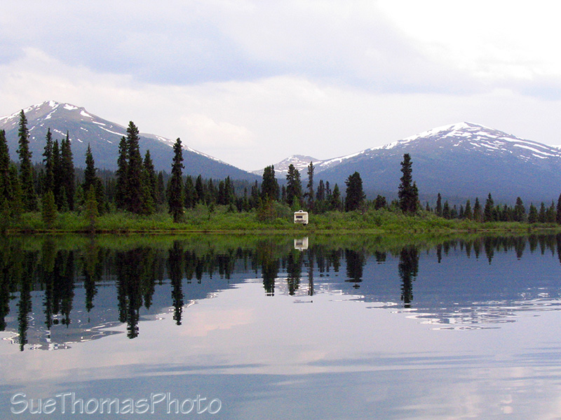 Boondocking at Lapie Lake on the South Canol Road, Yukon