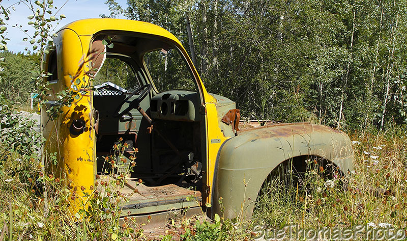 Historical Truck at Canol Road Rest Area in Yukon