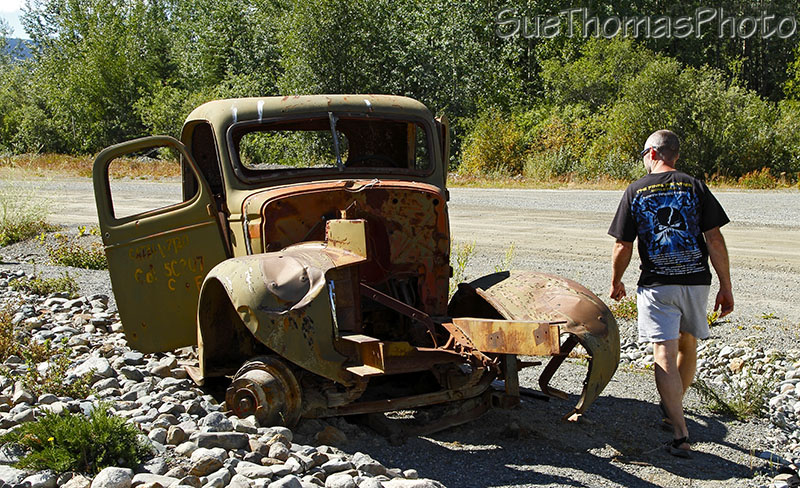 Historical Truck at Canol Road Rest Area in Yukon