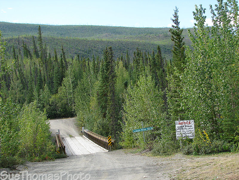Lapie River Bridge on the South Canol Road in Yukon