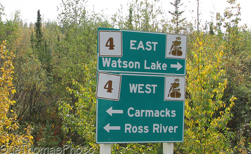 Exiting the South Canol Road at the Campbell Highway