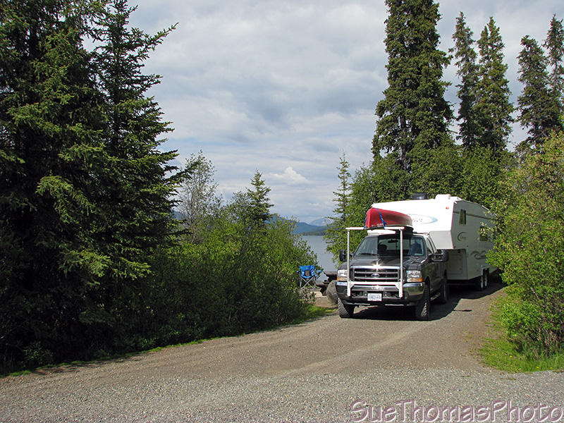 Campsite at Kinaskan Lake Provincial Park, BC