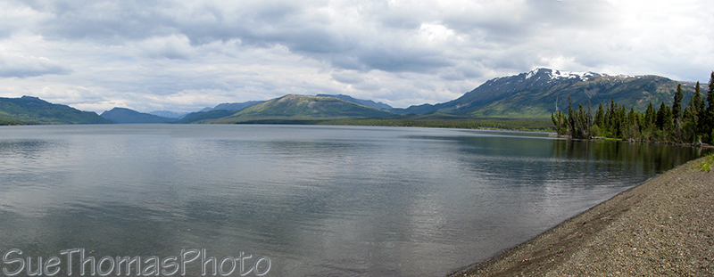 Hiking at Kinaskan Lake, Cassiar Highway, BC