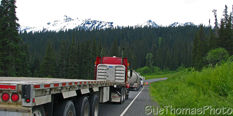 At accident scene on Cassiar Hwy, BC